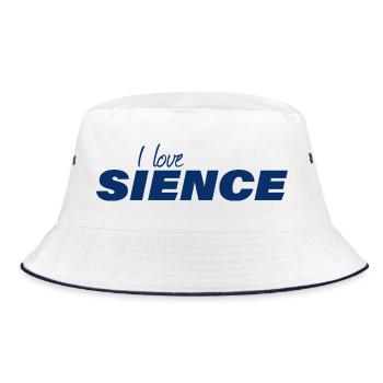 I LOVE SCIENCE - Bucket Hat - white/navy - Front