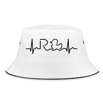 Endlich Rente - Ruhestand - Pension - Bucket Hat - Weiß/Navy - Vorne