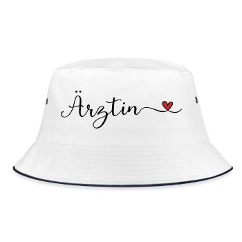Ärztin - Bucket Hat - Weiß/Navy - Vorne