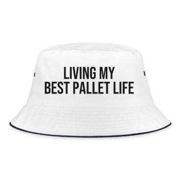 Warehouse Humor - Bucket Hat - white/navy - Front