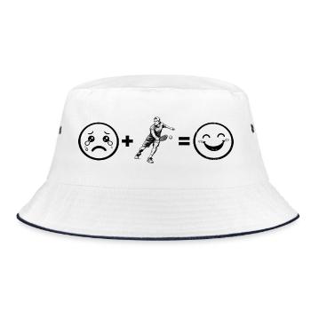 Pickleball tournament fans love pickleball player - Bucket Hat - white/navy - Front