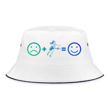 Idée cadeau pour fan de pickleball avec fan de pickleball - Bob - blanc/marine - Devant