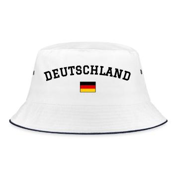 Germany Flag Minimum - Bucket Hat - white/navy - Front