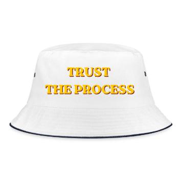 Faites confiance au processus Typographie rétro motivationnelle - Bob - blanc/marine - Devant