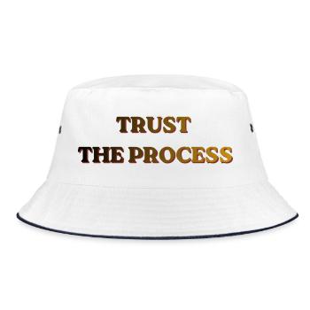 Bannière vintage Trust The Process - Bob - blanc/marine - Devant
