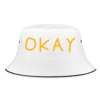OKAY collection © - Bucket Hat - Weiß/Navy - Vorne