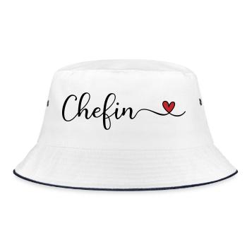 Chefin - Bucket Hat - white/navy - Front