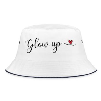 Glow up - Bucket Hat - white/navy - Front