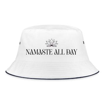 Namaste All Day Lotus - Méditation Bohème Yoga - Bob - blanc/marine - Devant