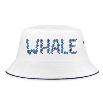 Typographie des baleines - Bob - blanc/marine - Devant