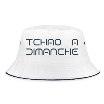 Tchao See you on Sunday - Bucket Hat - white/navy - Front