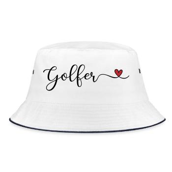 Golfer - Bucket Hat - Weiß/Navy - Vorne