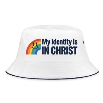 Identity in Christ Rainbow - Bucket Hat - white/navy - Front
