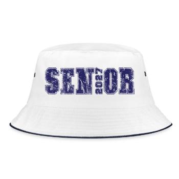Senior 2027 Graduation | Class of 2027 Shirt - Bucket Hat - white/navy - Front