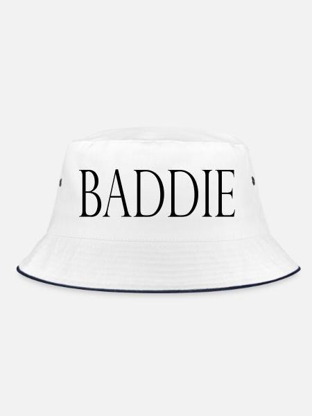 baddie - Bucket Hat - Weiß/Navy