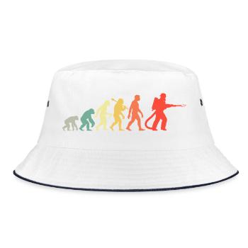 Feuerwehr Evolution Für Den Feuerwehrmann - Bucket Hat - Weiß/Navy - Vorne