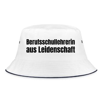 Berufsschullehrerin aus Leidenschaft Geschenk - Bucket Hat - Weiß/Navy - Vorne
