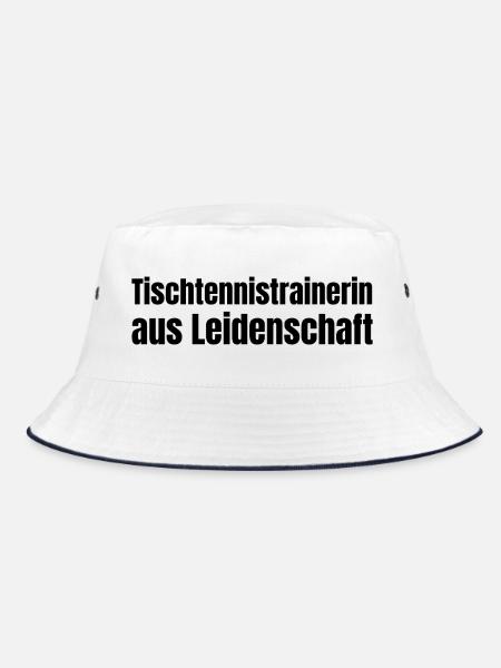 Tischtennistrainerin aus Leidenschaft Geschenk - Bucket Hat - Weiß/Navy