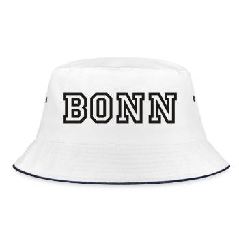 Bonn - Bucket Hat - Weiß/Navy - Vorne