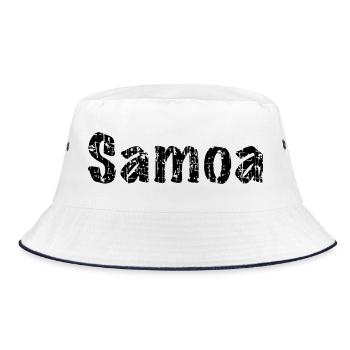 Samoa - Bucket Hat - Weiß/Navy - Vorne