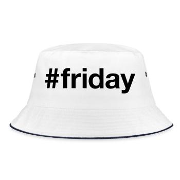 FREITAG Hashtag friday - Bucket Hat - white/navy - Front