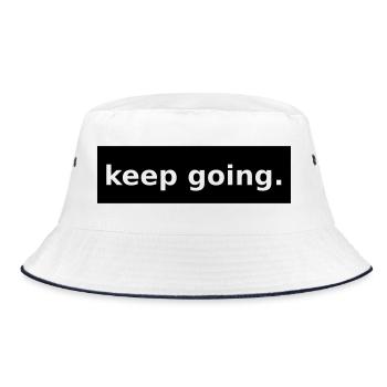keep going - Bucket Hat - white/navy - Front