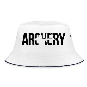 archery Bogenschießen - Bucket Hat - Weiß/Navy - Vorne