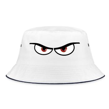 Evil eyes - gift idea - Bucket Hat - white/navy - Front