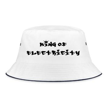 Elektriker / Elektrizität / Arbeit / Job - Bucket Hat - Weiß/Navy - Vorne