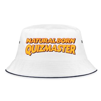 Natural born quizmaster 3col - Bucket Hat - white/navy - Front