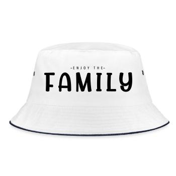 Enjoy The Family - Bucket Hat - white/navy - Front