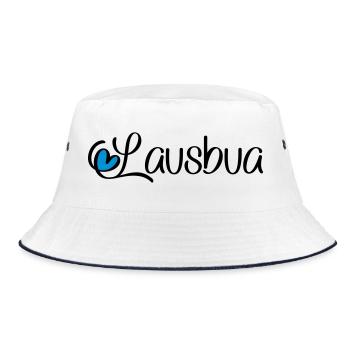 Lausbua - Bucket Hat - Weiß/Navy - Vorne