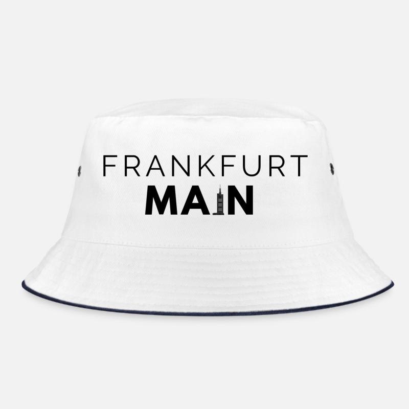 Frankfurt Main - Bucket Hat - Weiß/Navy