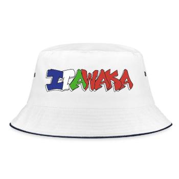 Itawaka - Moluccan 4 colors - Bucket Hat - white/navy - Front