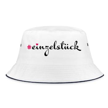 Einzelstück - Bucket Hat - Weiß/Navy - Vorne