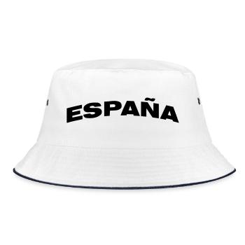 Spanien - Bucket Hat - Weiß/Navy - Vorne