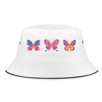 Variété de papillon coloré - Bob - blanc/marine - Devant