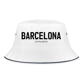 Barcelona Katalonien - Bucket Hat - Weiß/Navy - Vorne