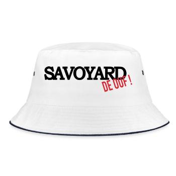 Savoyard de ouf (noir) - Bob - blanc/marine - Devant