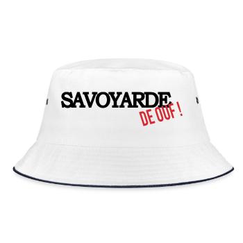 Savoyarde de ouf (noir) - Bob - blanc/marine - Devant
