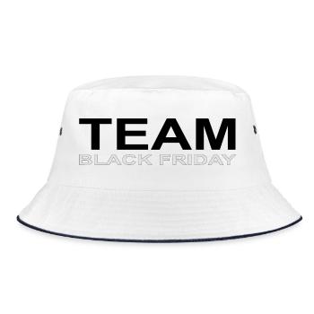 Team black friday - Bucket Hat - white/navy - Front
