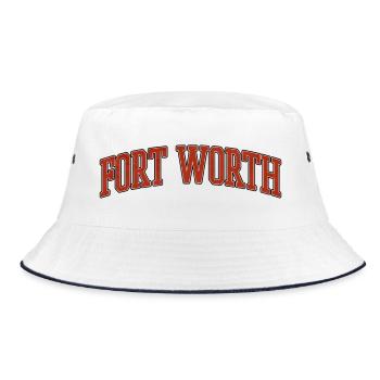 Fort Worth University Arch - Bucket Hat - white/navy - Front