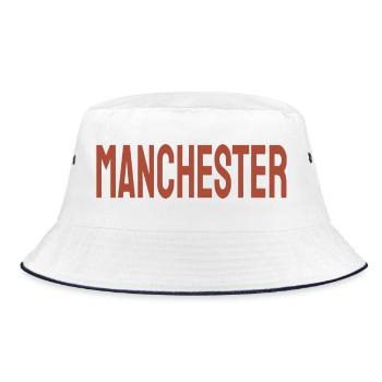 Manchester - Bucket Hat - Weiß/Navy - Vorne