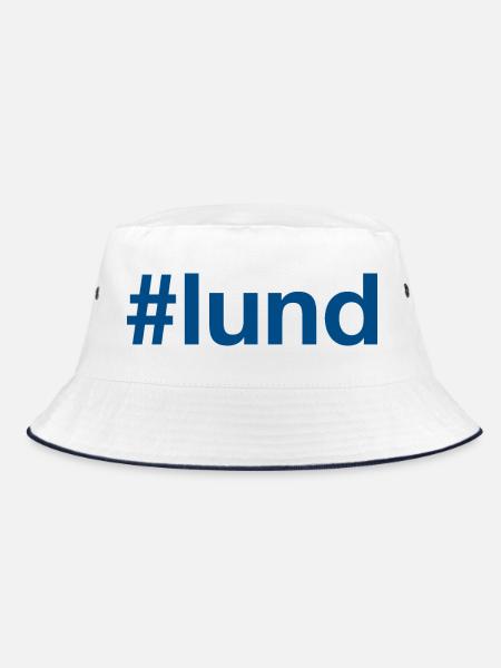 LUND Schweden Sweden Hashtag - Bucket Hat - white/navy - Front