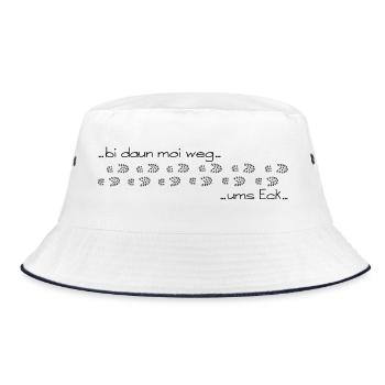 bi daun moi away around the corner - I'm then away around the corner - Bucket Hat - white/navy - Front