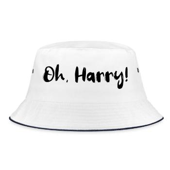 Oh, Harry! Design - Bucket Hat - Weiß/Navy - Vorne