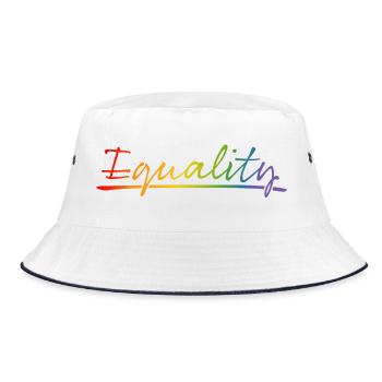 Pride Equality - Bucket Hat - white/navy - Front
