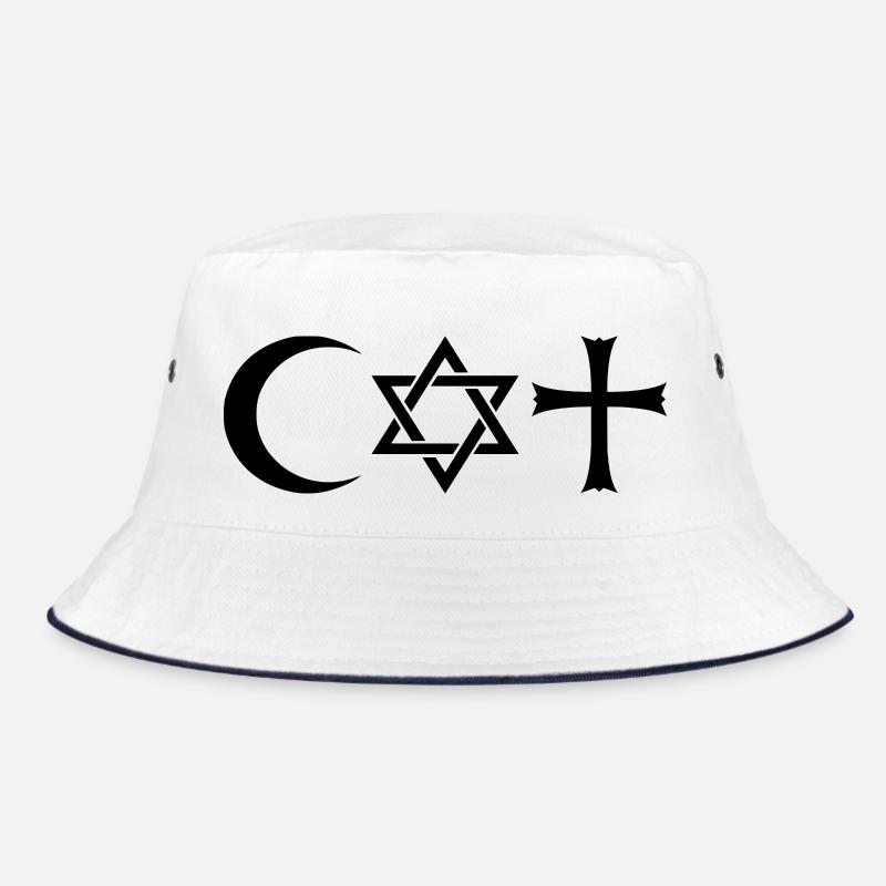 coexist - Bucket Hat - Weiß/Navy