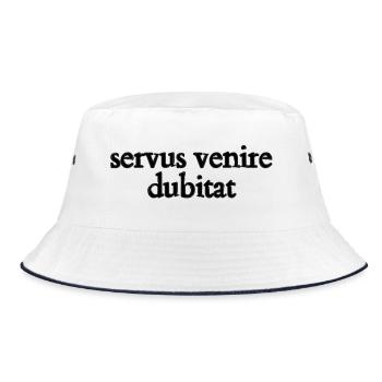 servus venire dubitat - Bucket Hat - Weiß/Navy - Vorne