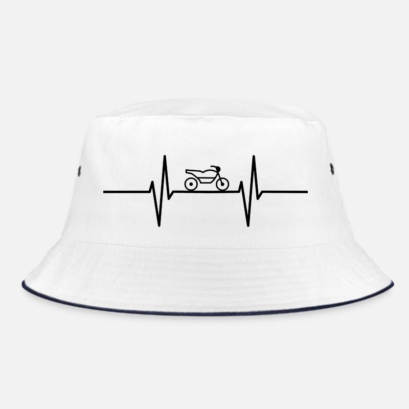 Herzschlag mit Moppet / Motorrad Bucket Hat